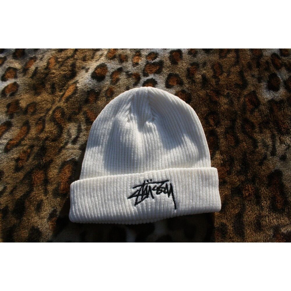 Stussy Streetwear Style Vintage Deadstock Beanie Supreme Embroidered Knit Y2K OS